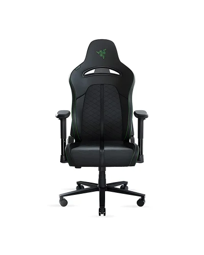 Razer Enki Gaming Chair: All-Day Gaming Comfort – Built-in Lumbar Arch – Optimized Cushion Density – Dual-Textured, Eco-Friendly Synthetic Leather – Reactive Seat Tilt & 152-Degree Recline – Black