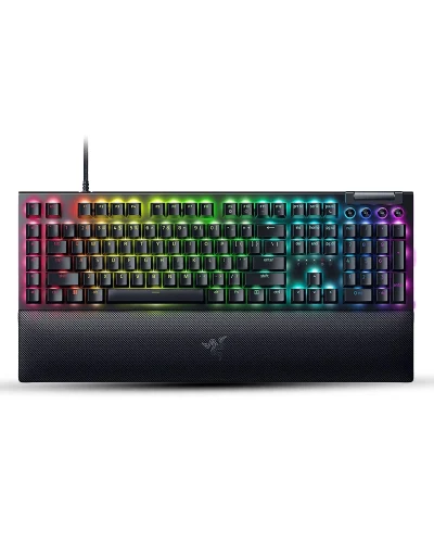 Razer BlackWidow V4 -Green Mechanical Switches I 6 Dedicated Macro Keys I 2-Side Underglow and Per-Key Lighting I Mechanical Gaming Keyboard Chroma RGB- Black – RZ03-04690100-R3M1