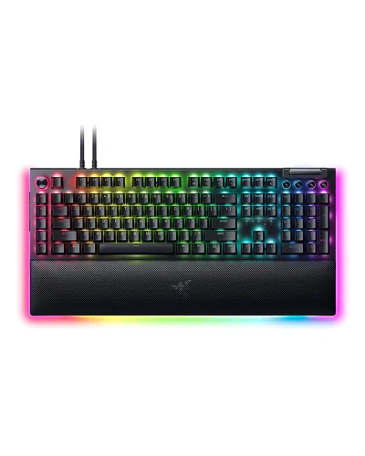 Razer BlackWidow V4 -Yellow Mechanical Switches I 6 Dedicated Macro Keys I 2-Side Underglow and Per-Key Lighting I Mechanical Gaming Keyboard Chroma RGB- Black – RZ03-04691800-R3M1