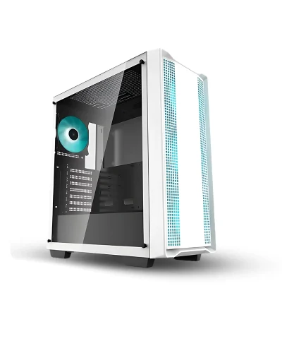DeepCool CC560 WH Mid-Tower ATX PC Case, 4x Pre-Installed 120mm LED Fans