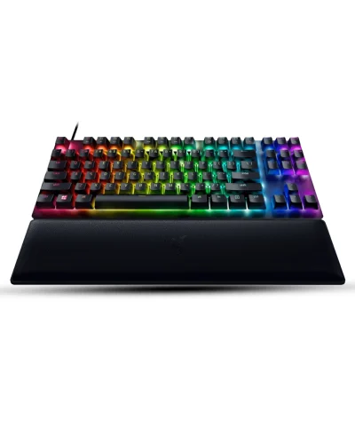 Razer Huntsman V2 Tenkeyless – Optical Gaming Keyboard (Clicky Purple Switch) RZ03-03940300-R3M1-Black