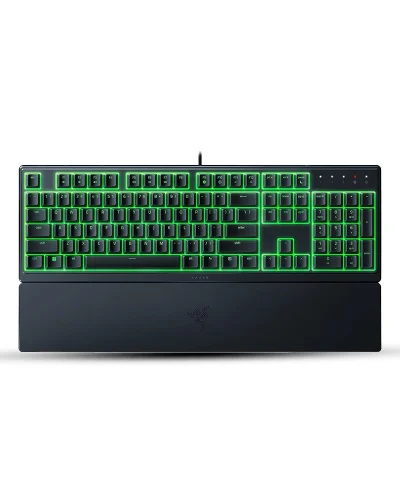 Razer Ornata V3 X Gaming Keyboard: Low-Profile Keys – Silent Membrane Switches – UV-Coated Keycaps – Spill Resistant – Chroma RGB Lighting – Ergonomic Wrist Rest – Classic Black – RZ03-04470100-R3M1